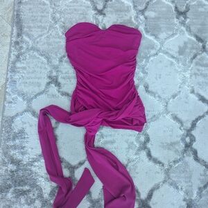 Express Fuchsia Bandeau Top